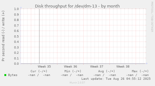 Disk throughput for /dev/dm-13