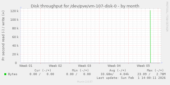 Disk throughput for /dev/pve/vm-107-disk-0