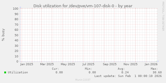 Disk utilization for /dev/pve/vm-107-disk-0