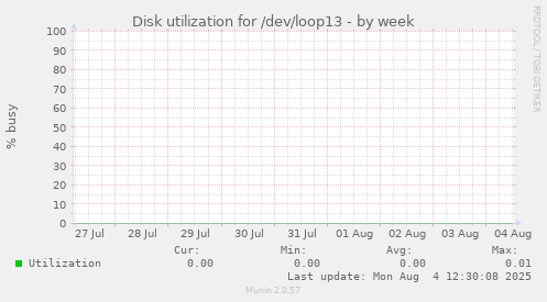Disk utilization for /dev/loop13